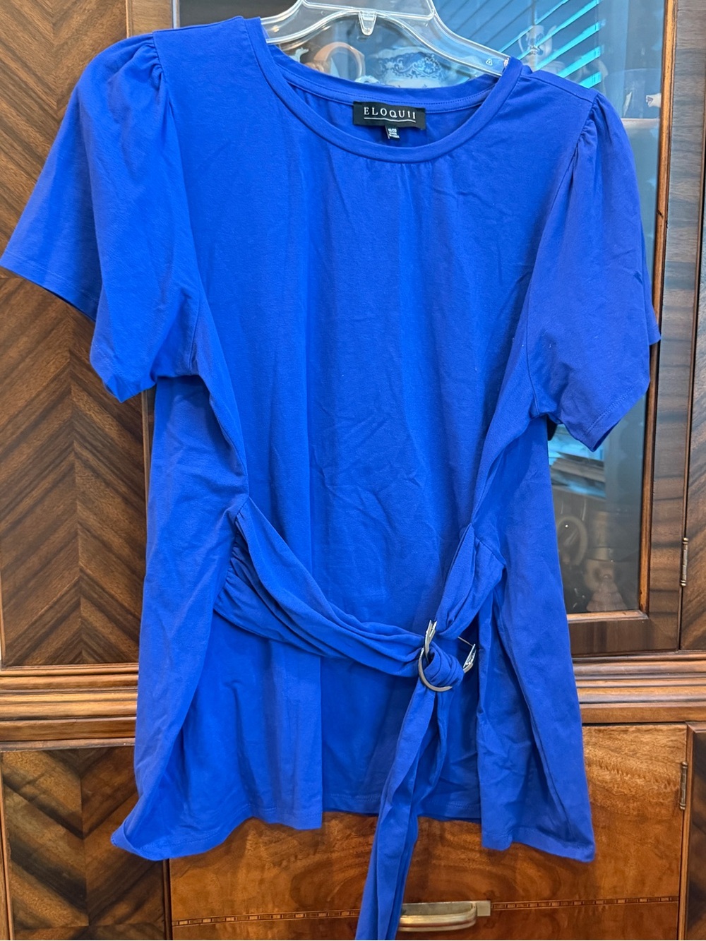Eloquii Royal Blue Dressy Belted T-shirt